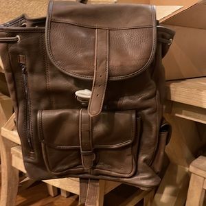 Leather backpack